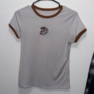 Rue21 Gray and Brown Short Sleeve Tee